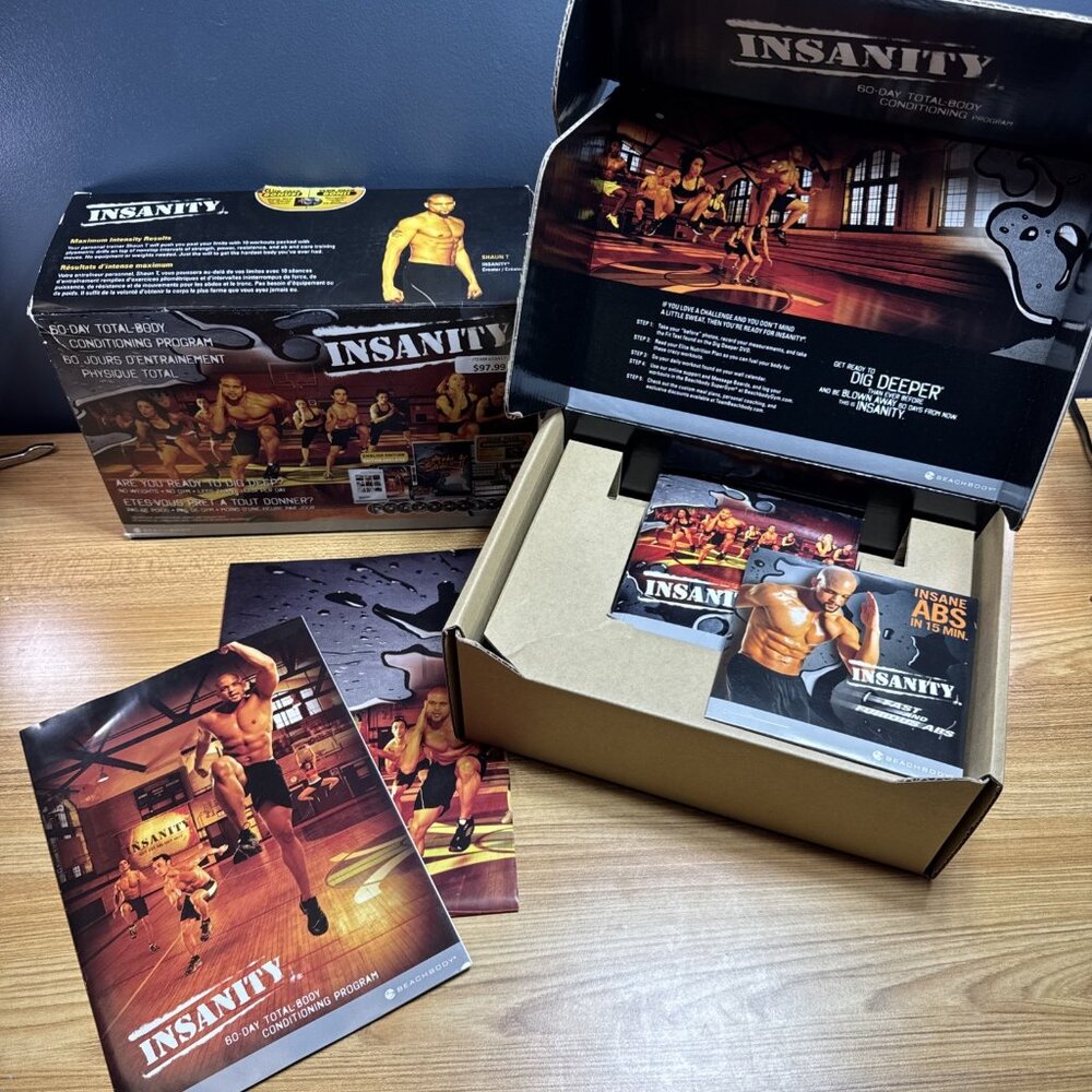 💣2/$20  Insanity Beachbody 60 Day Total‎ Body Conditioning Program 10 DVD